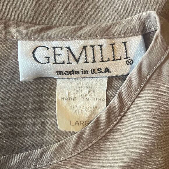 Gemilli Vintage Tan Pullover Lightweight Short sleeve Blouse Large Capsule - Picture 5 of 8